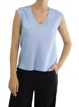 Top monocolour con scollo a U Imperial